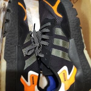Adidas Nite Jogger Black and Orange Sneakers 8 Wmm/Men